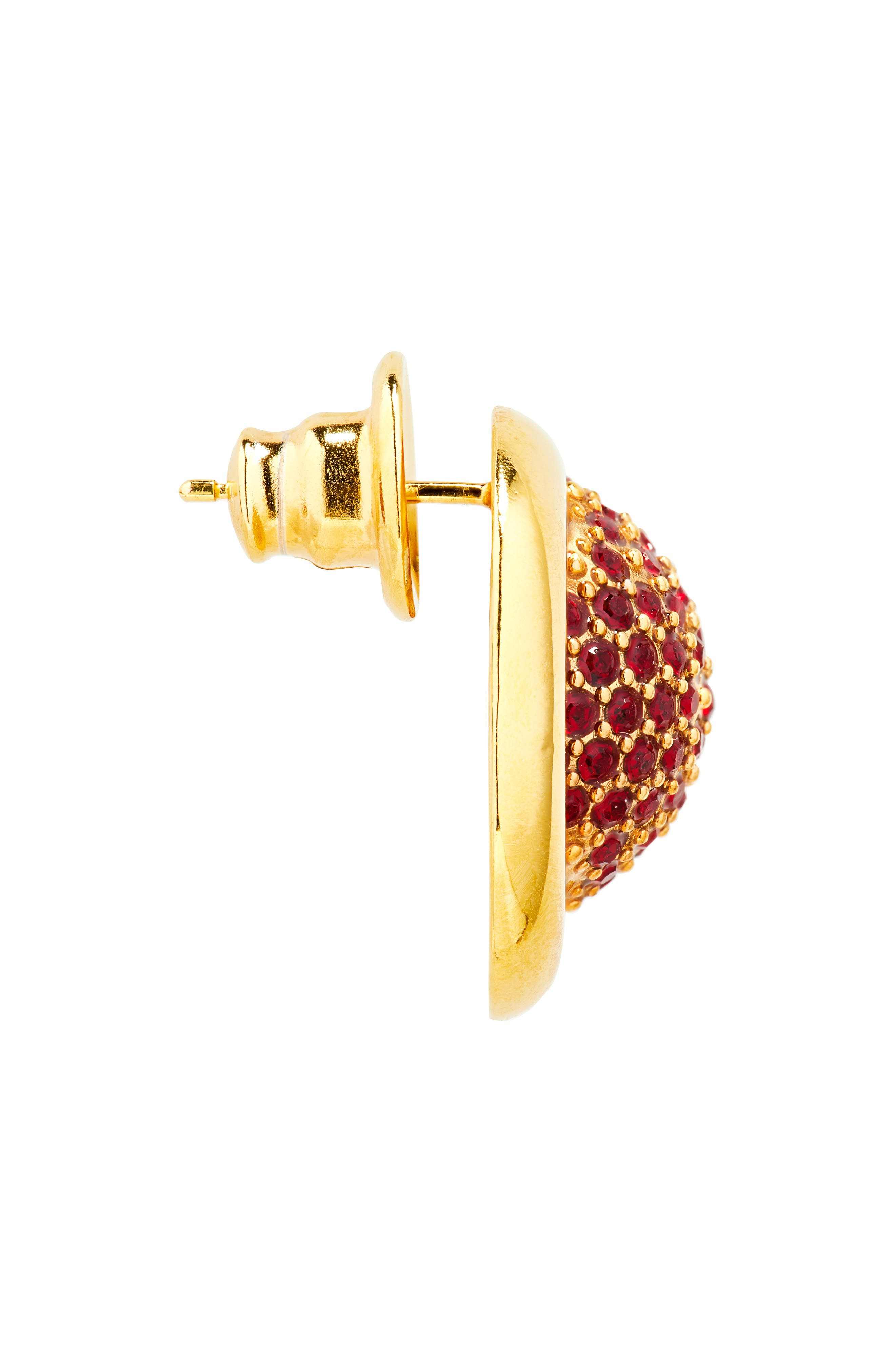 Oscar de la Renta Pavé Sphere Stud Earrings in Red at Nordstrom - 5