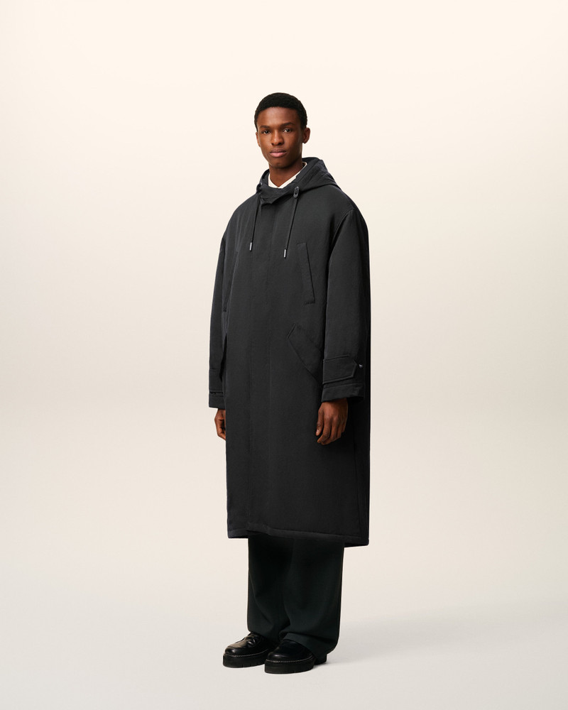 BLACK NYLON SERGÉ PADDED PARKA JACKET 6