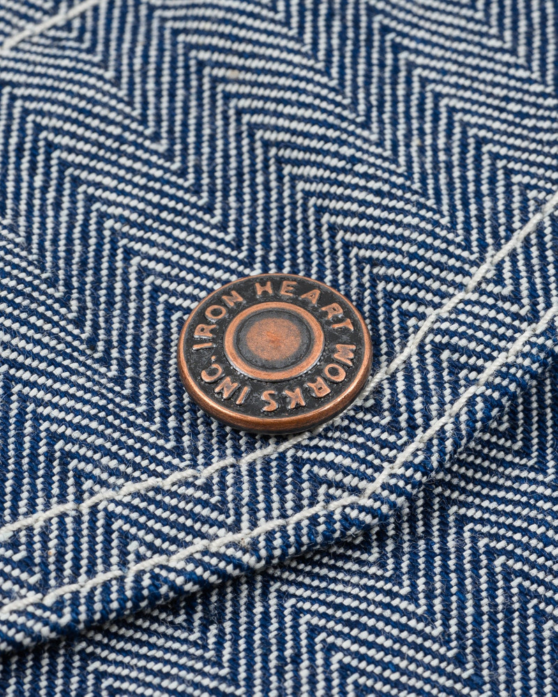 IHJ-164-BLU 10.5OZ HERRINGBONE WORK JACKET - INDIGO 15