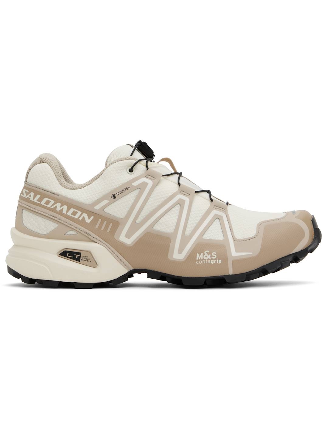 Beige & Off-White Speedcross 3 GORE-TEX Sneakers - 1