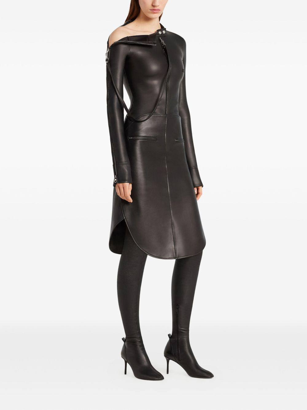 zip-up biker jacket - 3