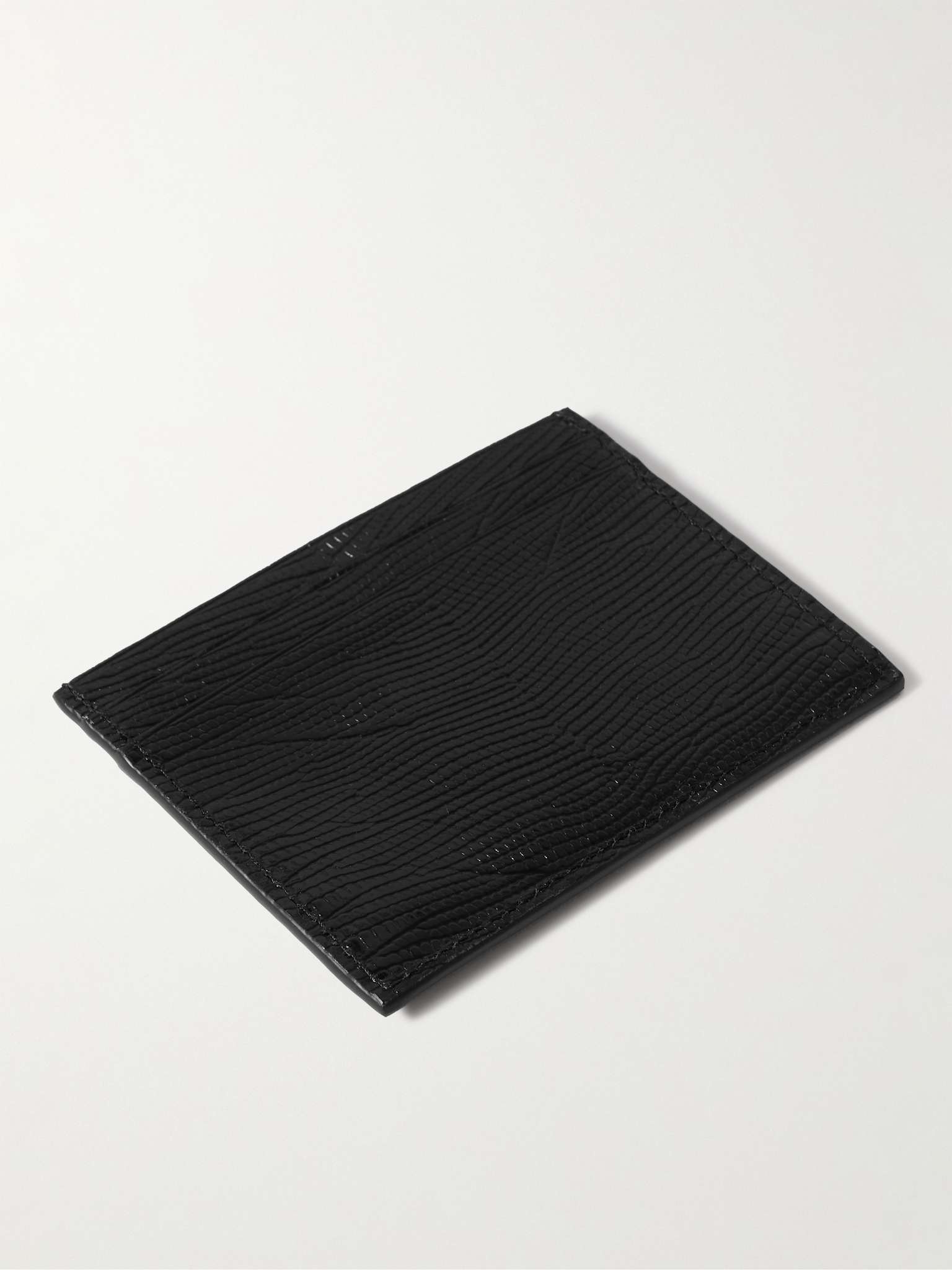 Logo-Appliquéd Lizard-Effect Glossed-Leather Cardholder - 3