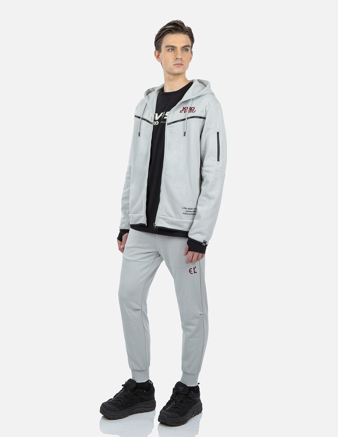 Contrast Taping Reversible Zip  Hoodie - 4