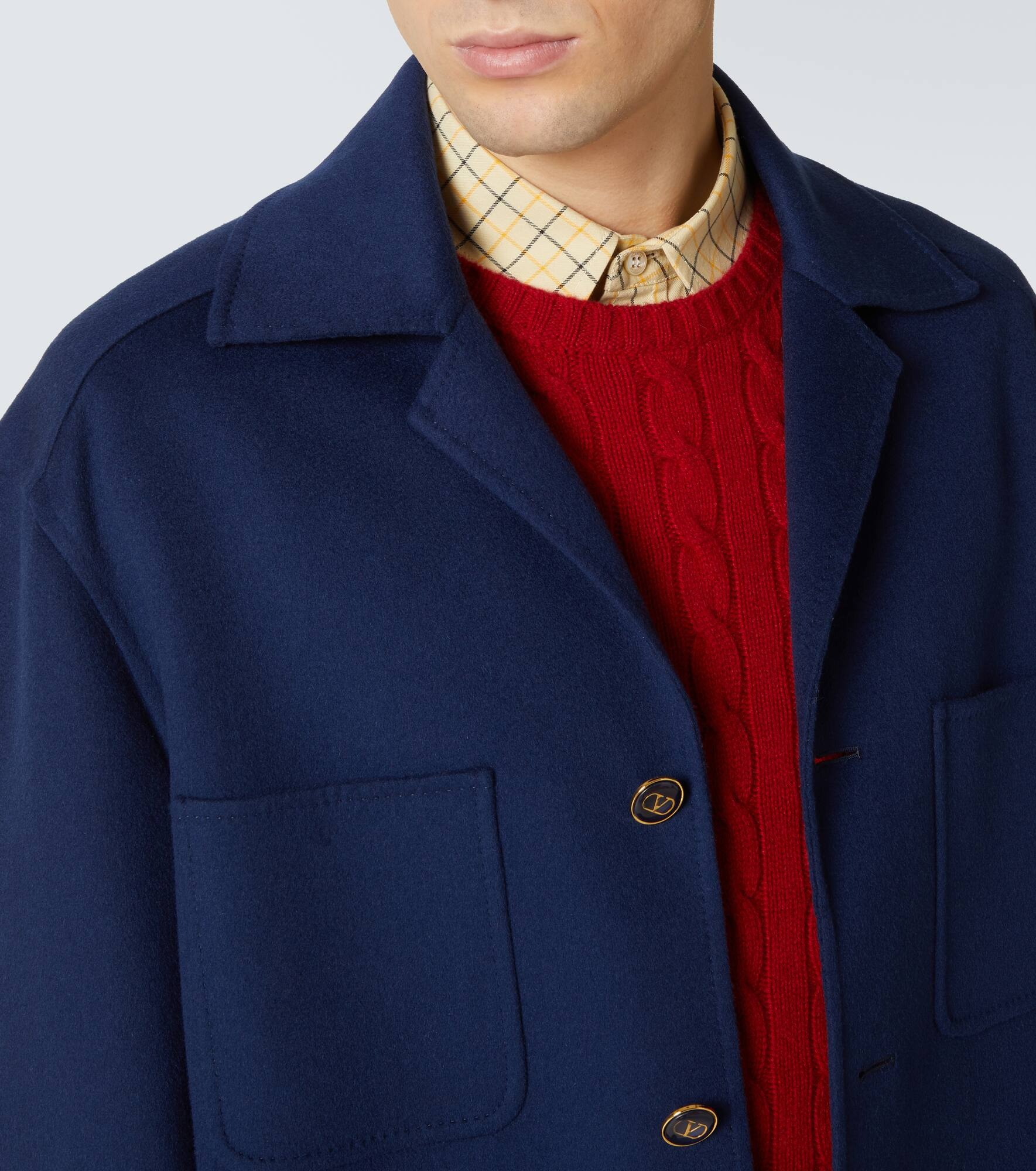 Wool and cashmere overshirt - 5