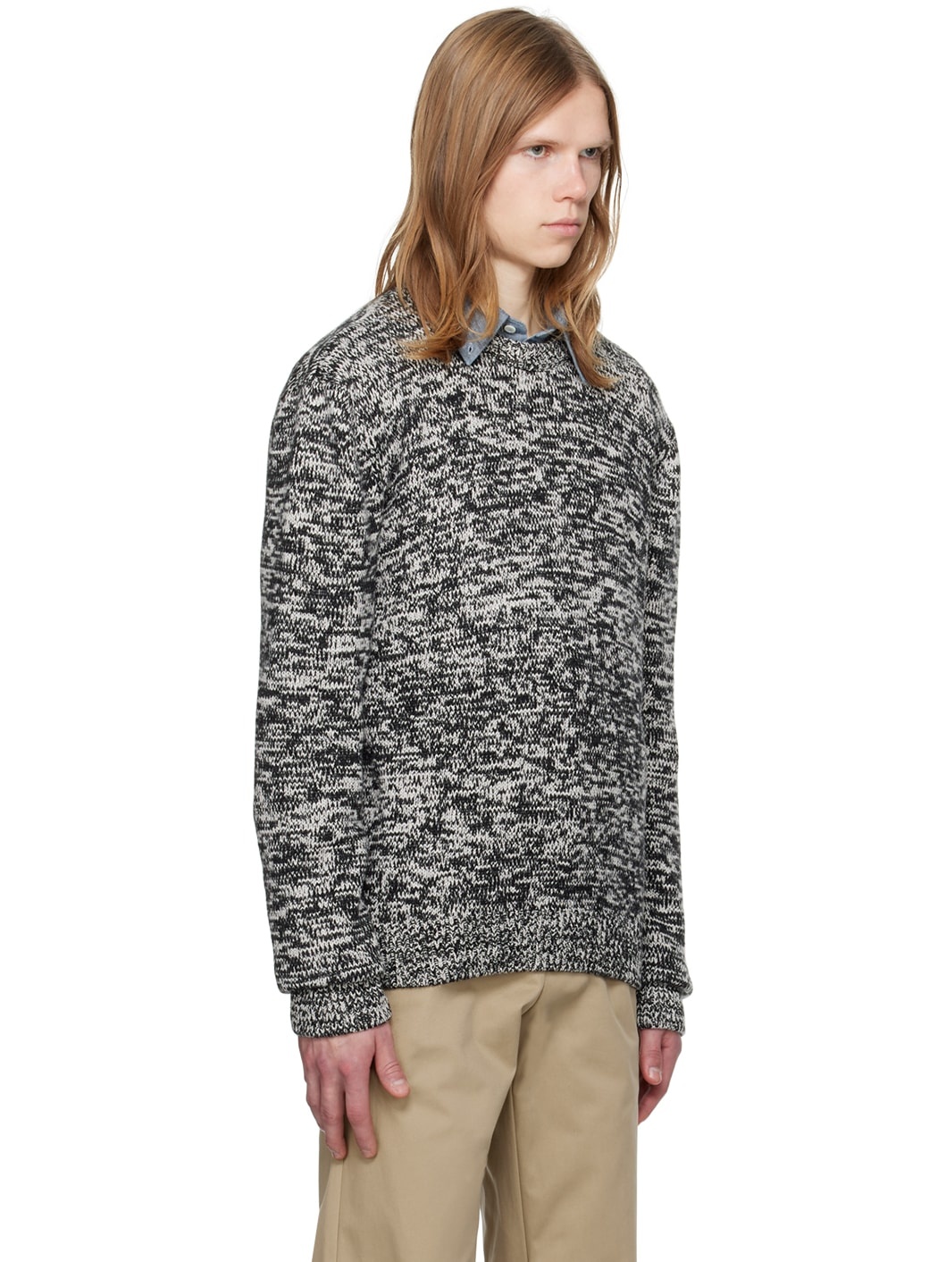Black & Off-White Alec Sweater - 2