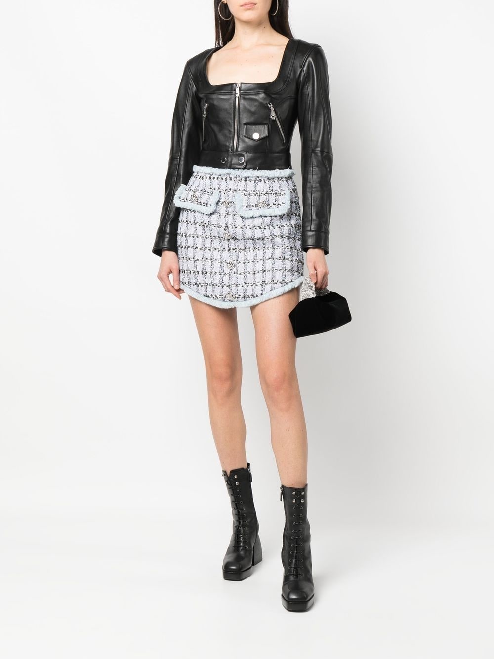 tweed mini skirt - 2