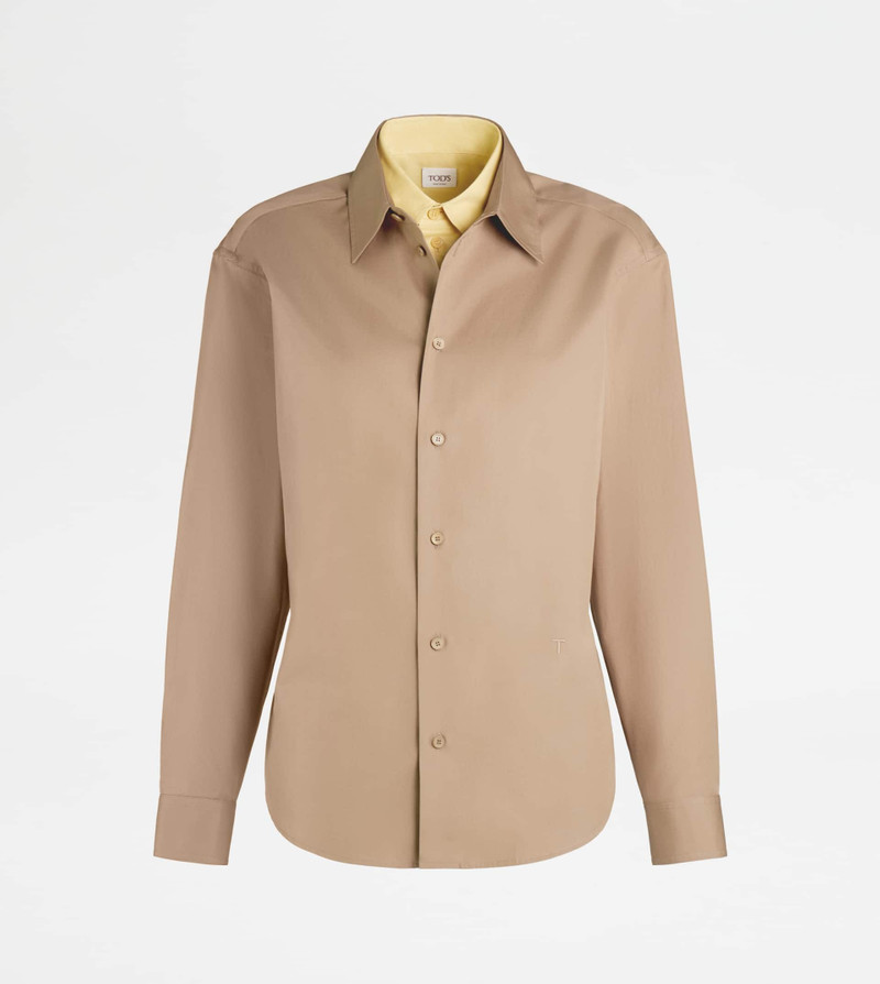 SHIRT IN POPLIN - BEIGE 1