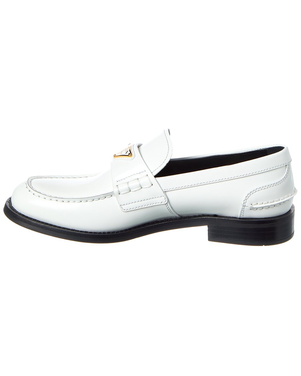 Prada Logo Brushed Leather Loafer - 2