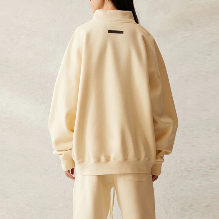 Fear of God Essentials SS21 Pull-Over Mockneck Buttercream FOG-SS21-555 - 5