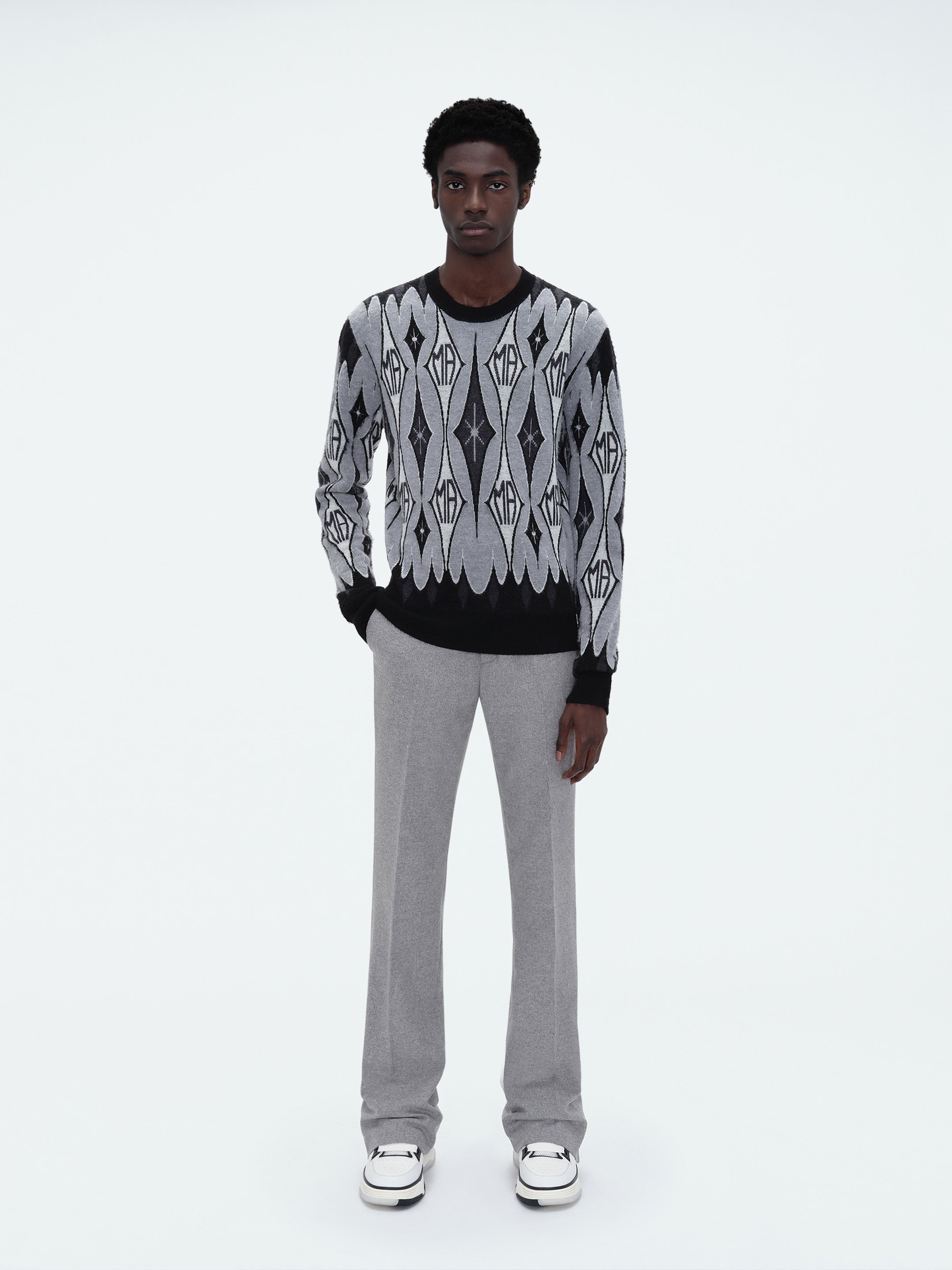 ARGYLE JACQUARD CREW - 2