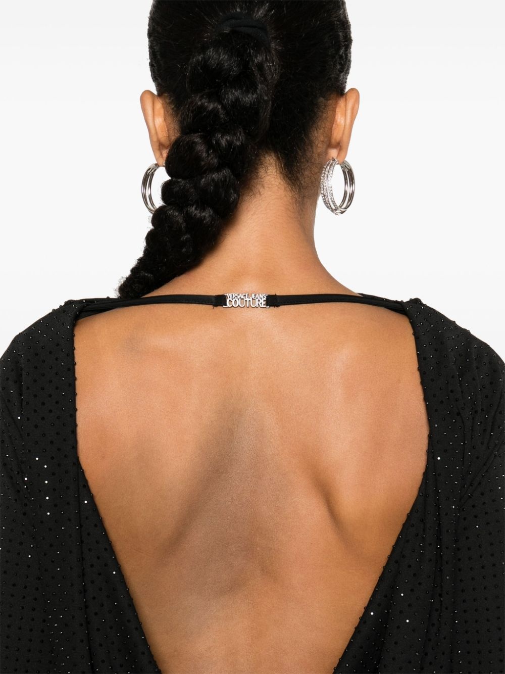 rhinestone-embellished mini dress - 5