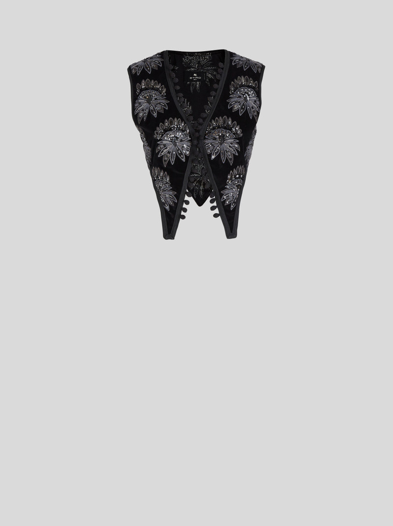 EMBROIDERED VELVET WAISTCOAT 1
