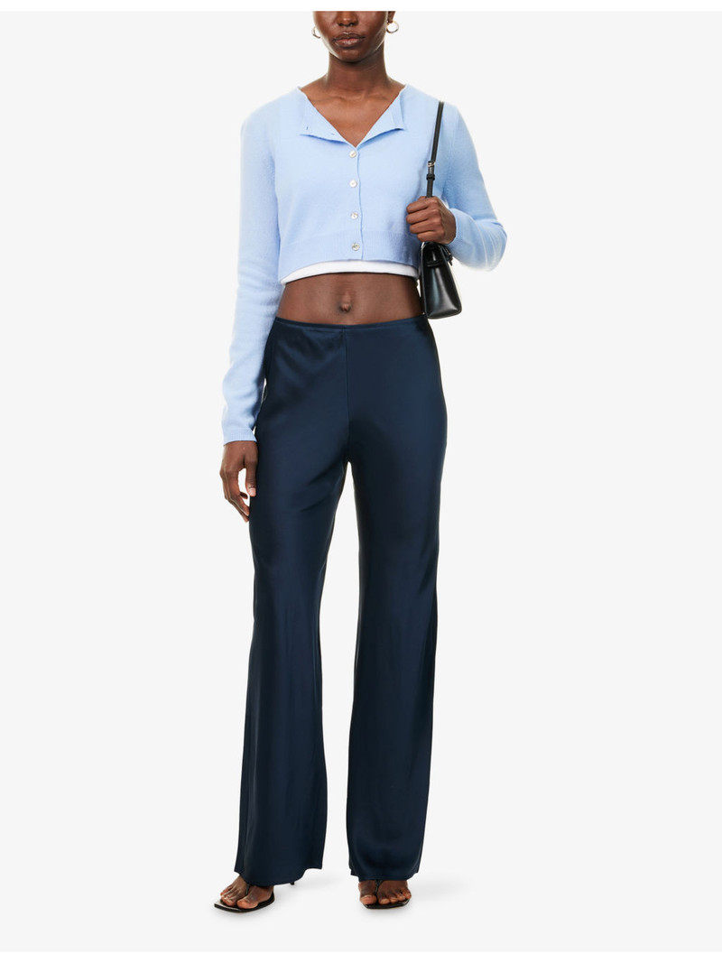 Reformation Gale Mid-Rise Bias Satin Trousers outlook