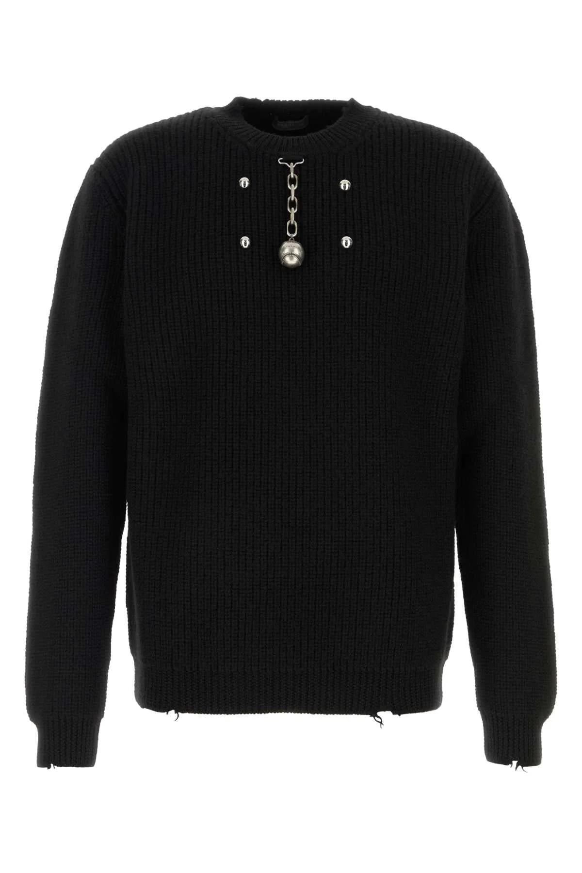 Prada Men Black Wool Sweater - 1