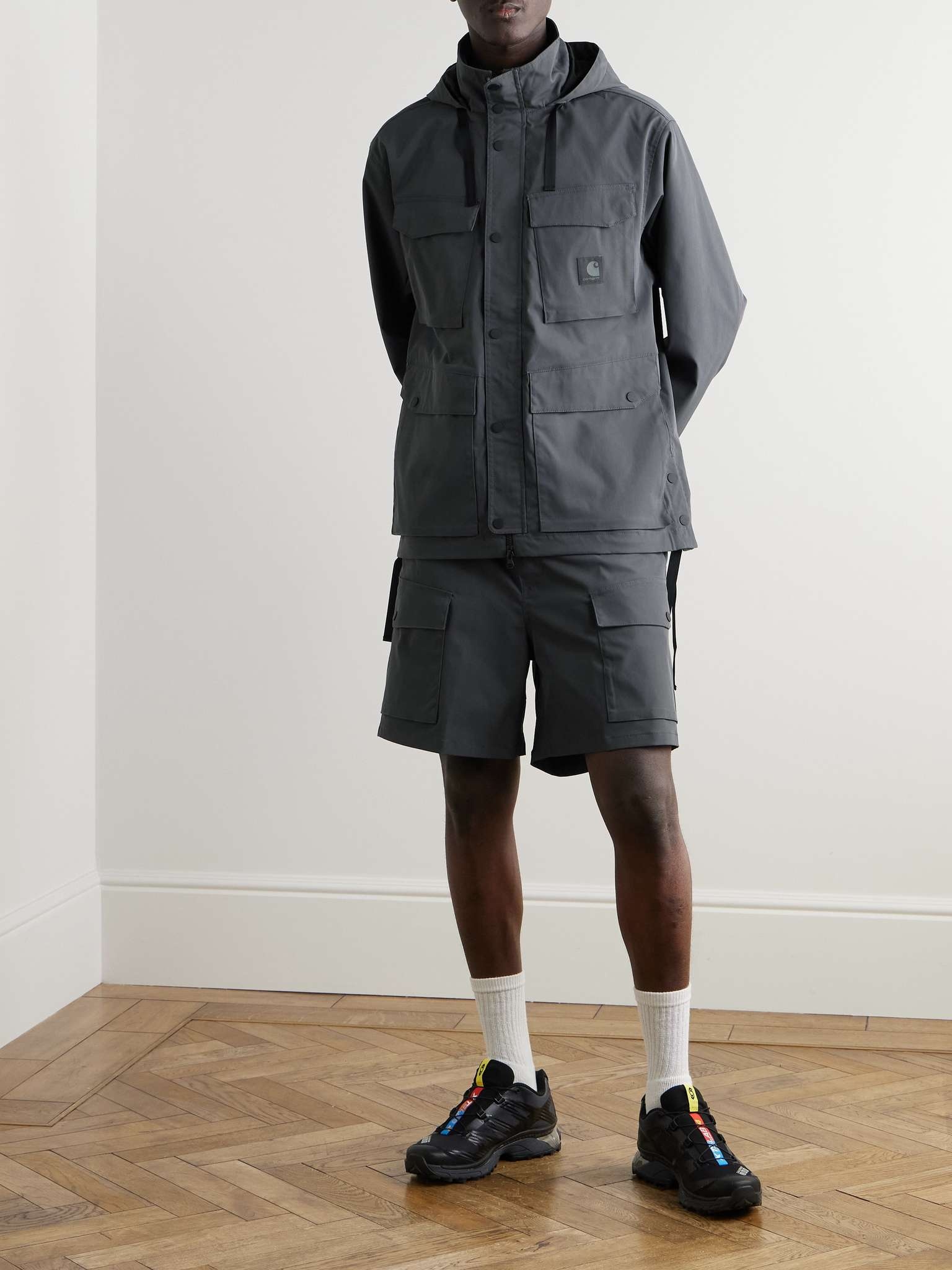 Balto Logo-Appliquéd Shell Hooded Jacket - 2
