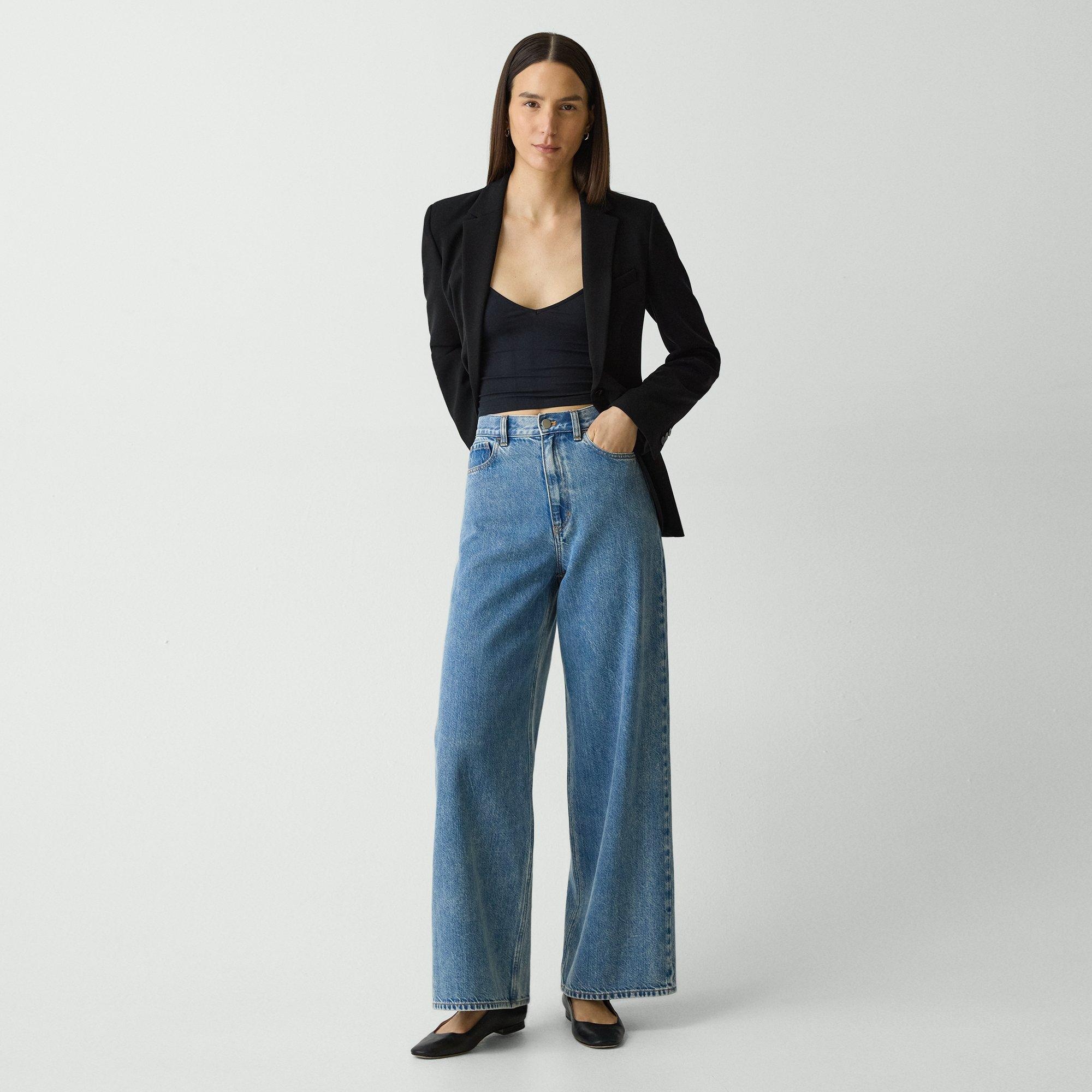 High-Waisted Wide-Leg Pant in Relaxed Denim - 2