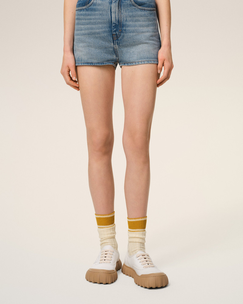 AMI Paris WHITE COTTON LOW TOP TEMPO CANVAS SNEAKERS outlook