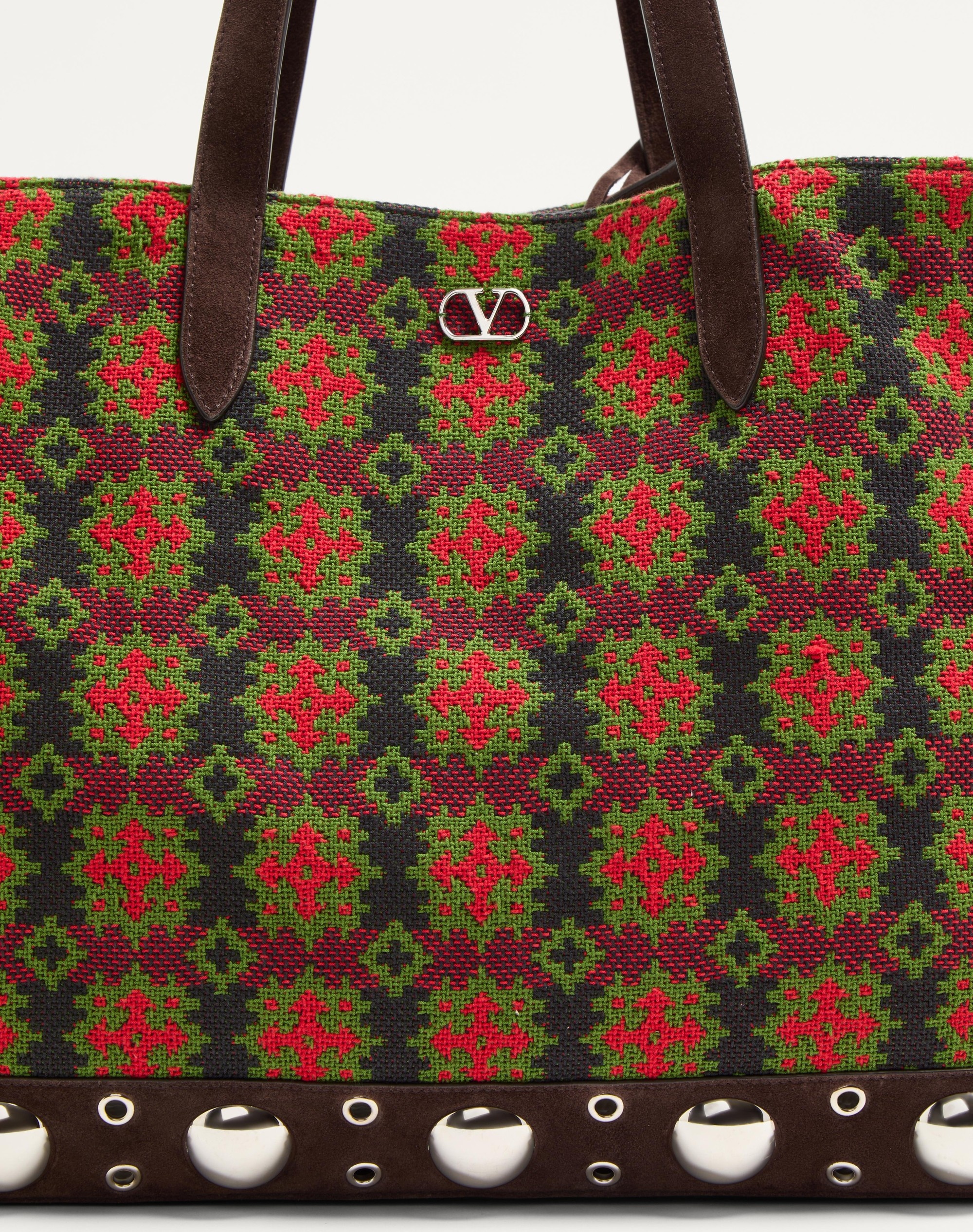 VALENTINO GARAVANI NELLCÔTE LARGE SHOPPING BAG IN JACQUARD FABRIC - 8