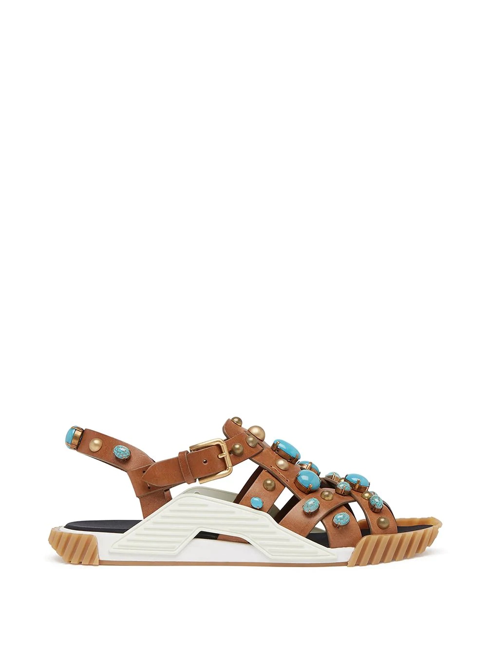 bead-embellished strappy sandals - 1