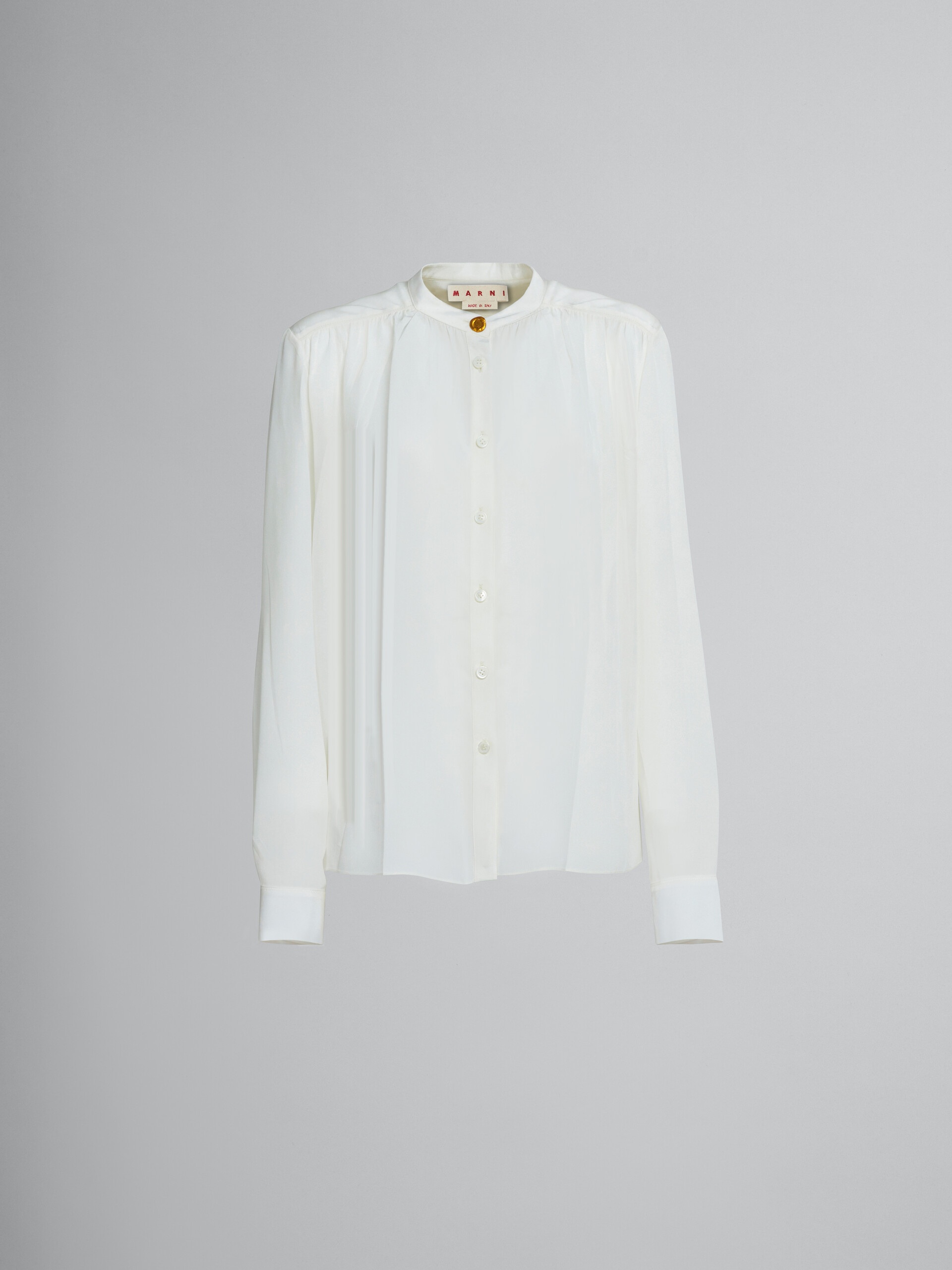 WHITE SILK BLOUSE - 1