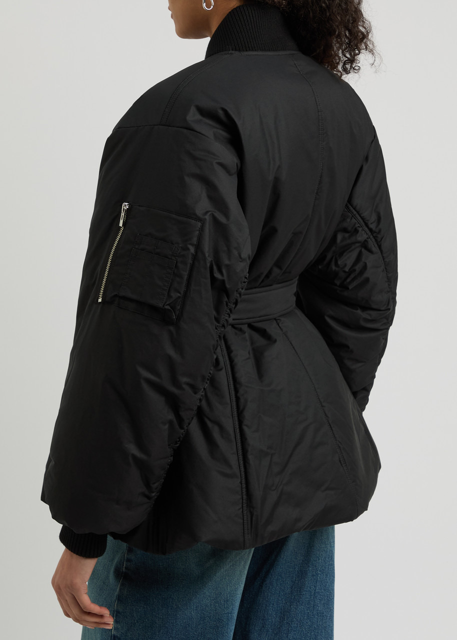 Alaïa Belted Cotton-blend Bomber Jacket - 3