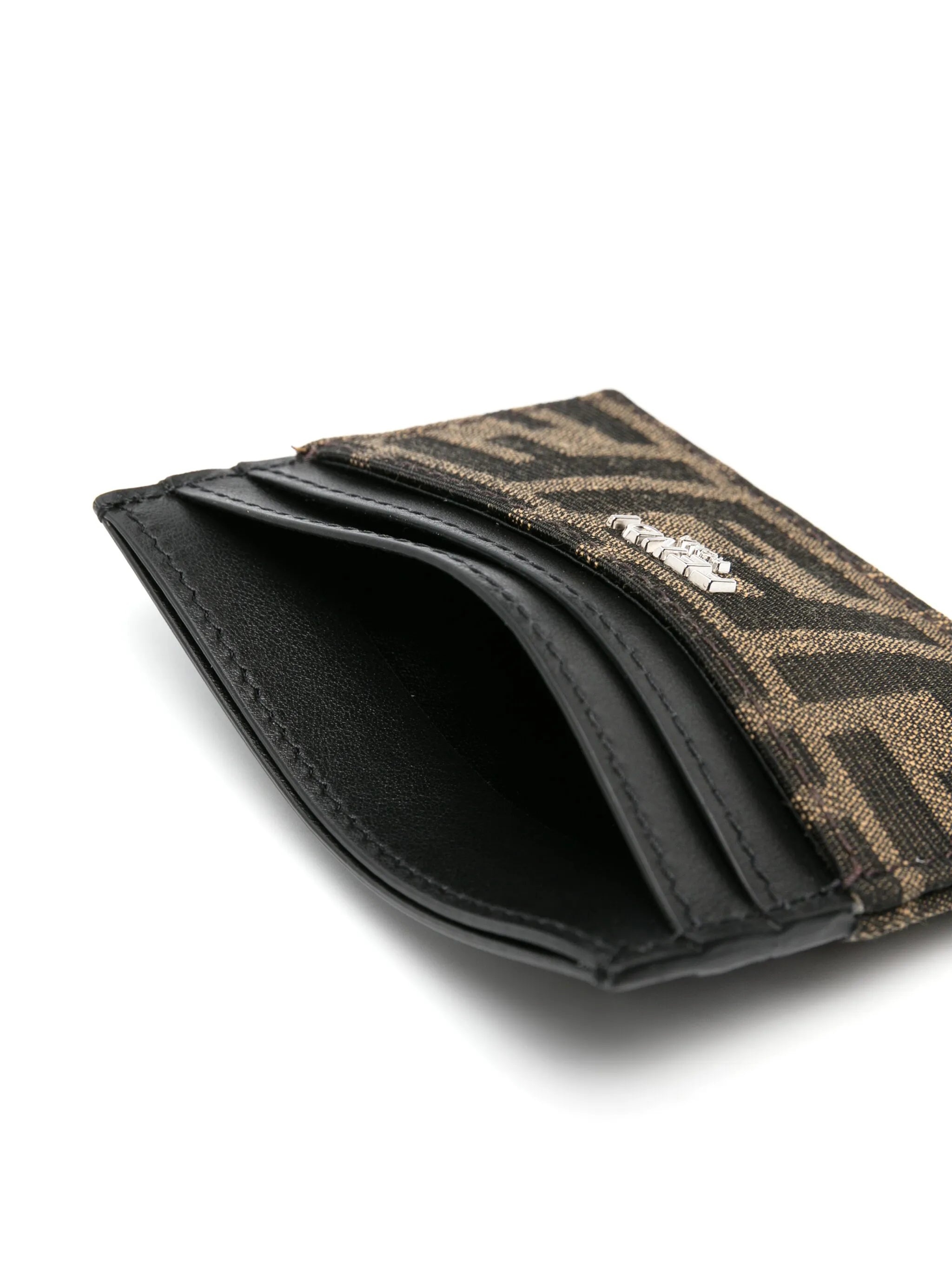 FF-jacquard Leather Card Holder - 2