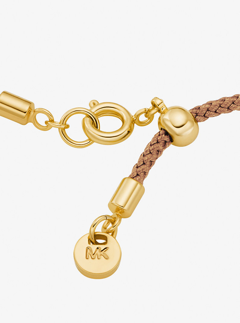 MICHAEL KORS Pavé Gold-Tone Logo Corded Bracelet outlook