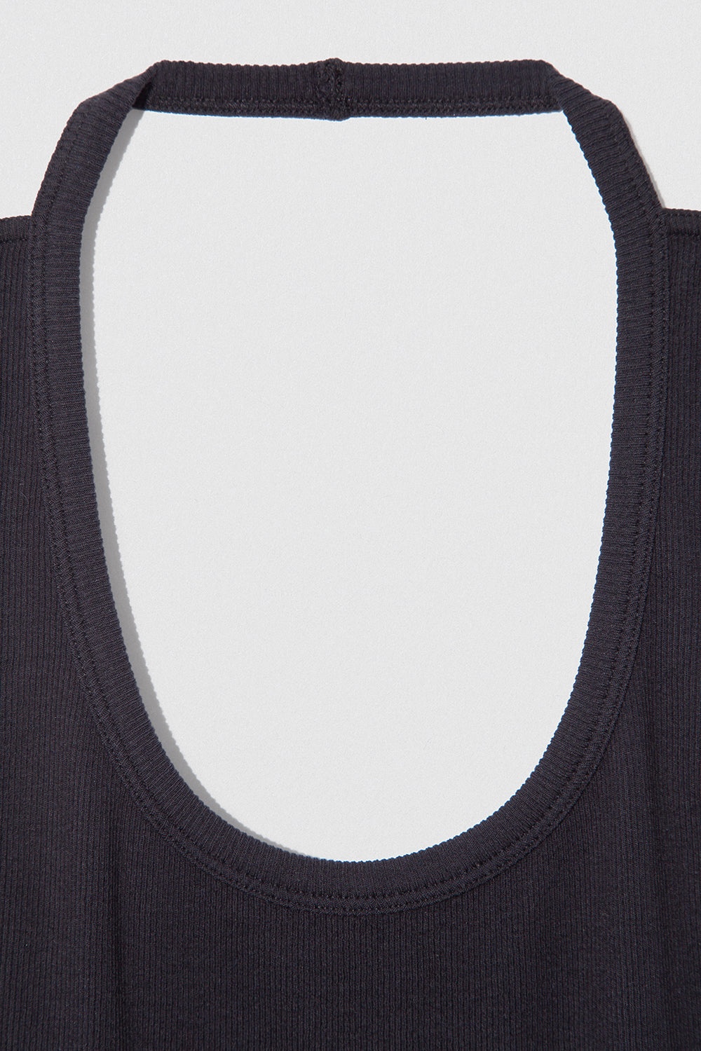 BLANK TANK DRESS BLACK COTTON RIB - 3