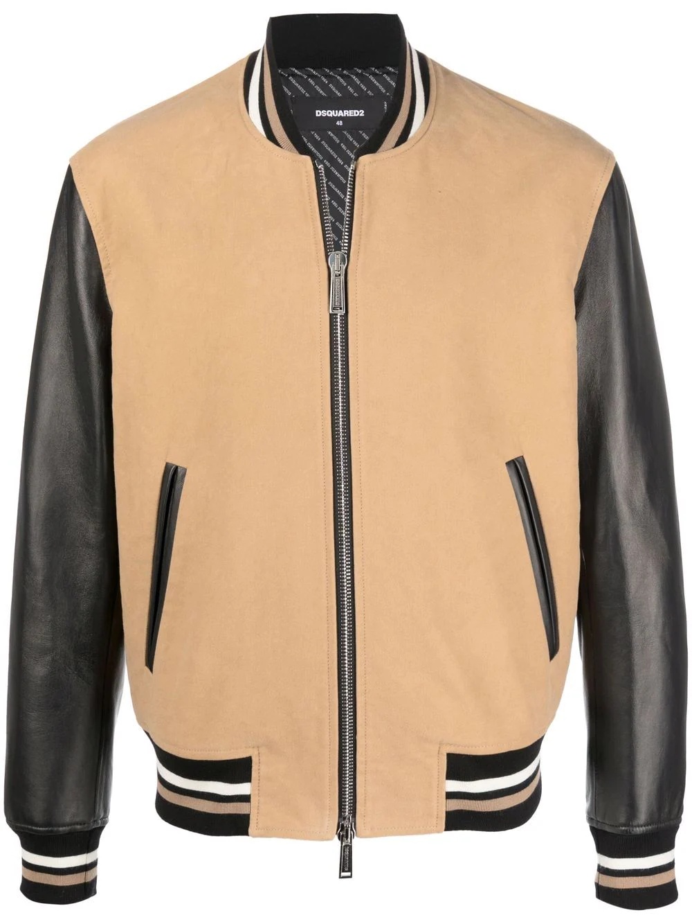 leather-sleeve sport jacket - 1