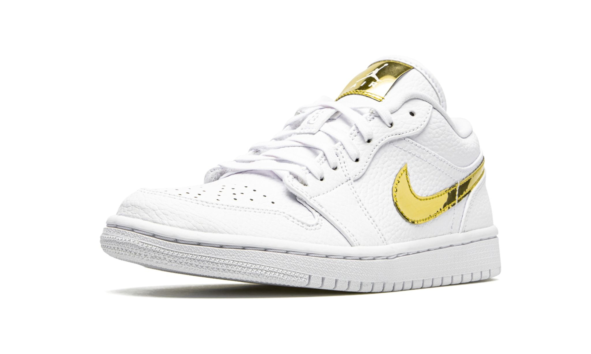 WMNS Air Jordan 1 Low SE "White Metallic Gold" - 4
