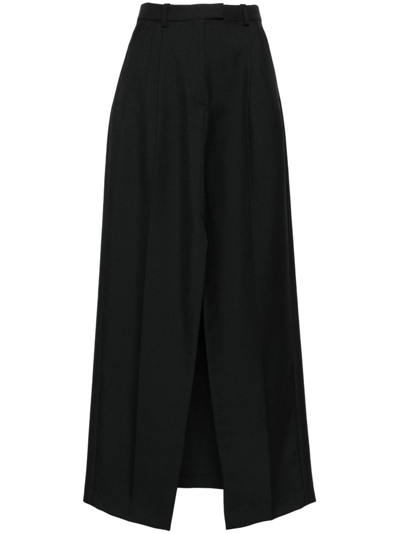 high-waist gabardine long skirt 1