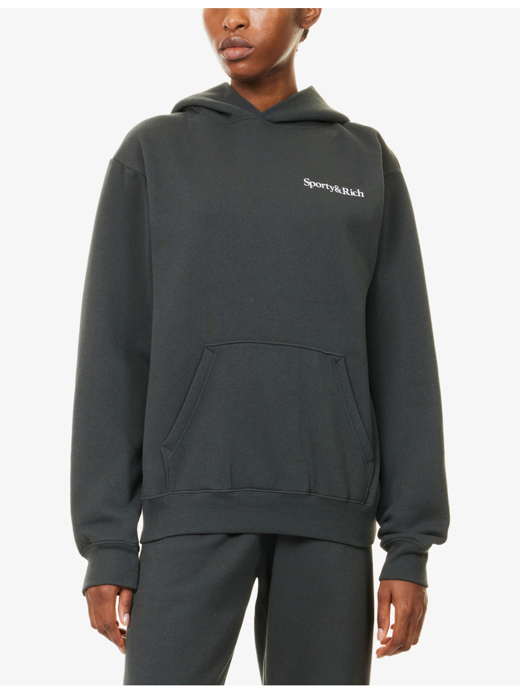 Logo-Print Relaxed-Fit Cotton-Blend Hoody - 3