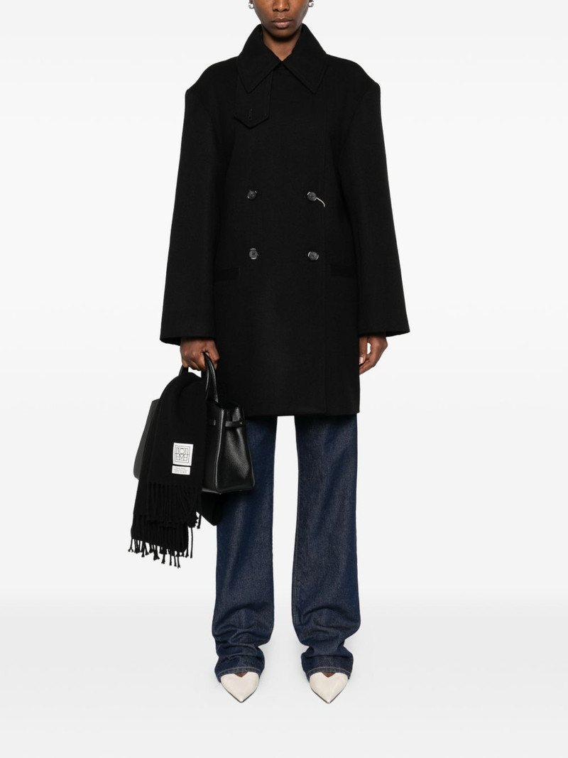 TOTEME Broad double-breasted peacoat outlook
