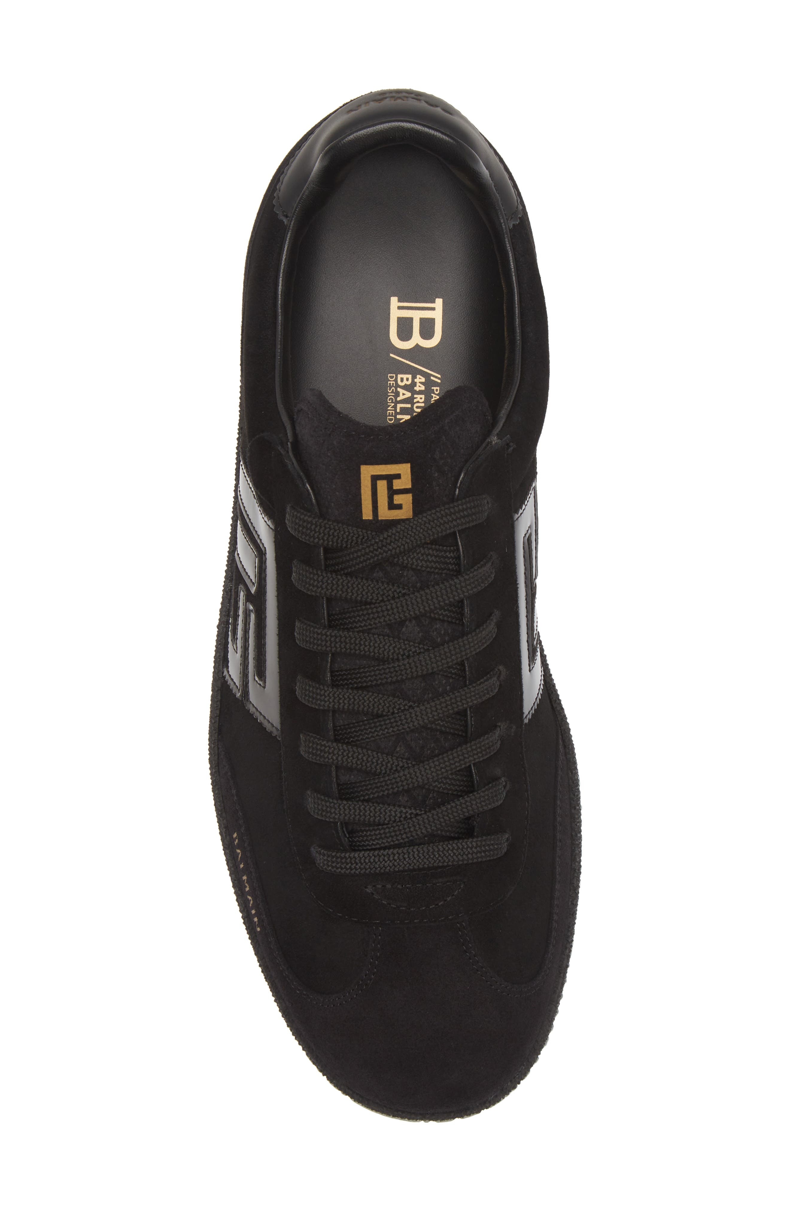 Balmain Swan Low Top Sneaker in Opa Black at Nordstrom - 6