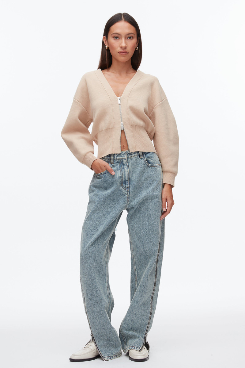 Round Sleeve Zip Cardigan 1