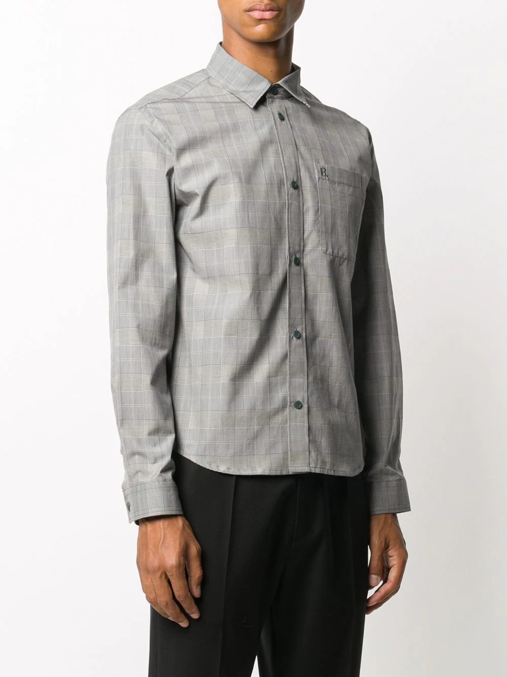 checked fitted shirt - 3