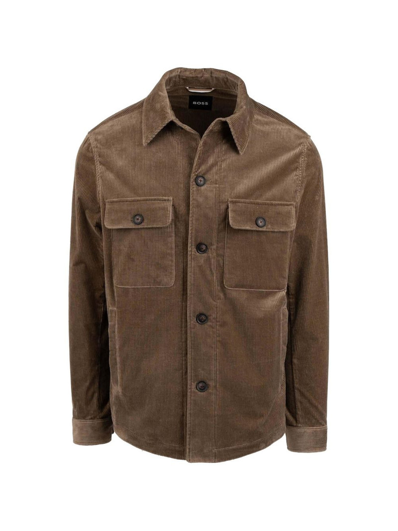 chest-pocket corduroy-effect overshirt 1