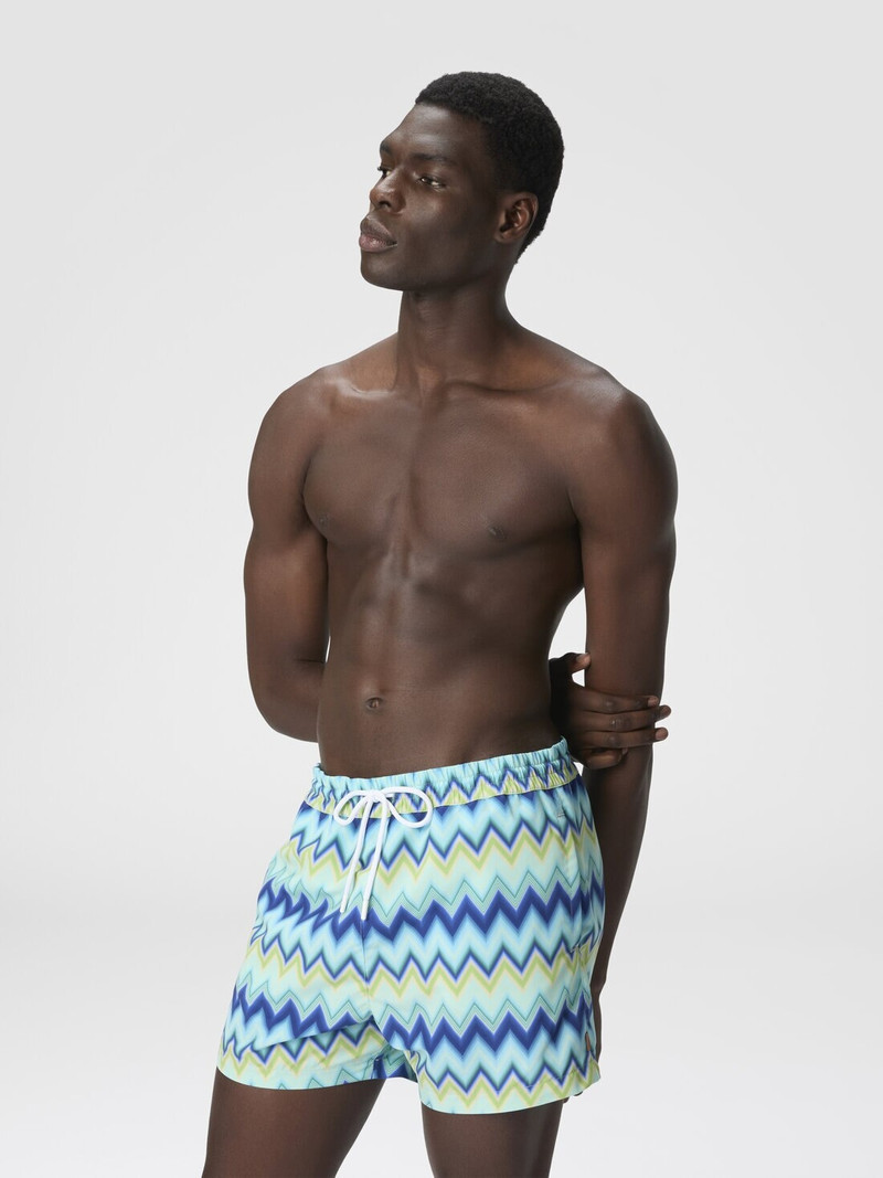 Nylon Swimsuit with Zigzag Print 4