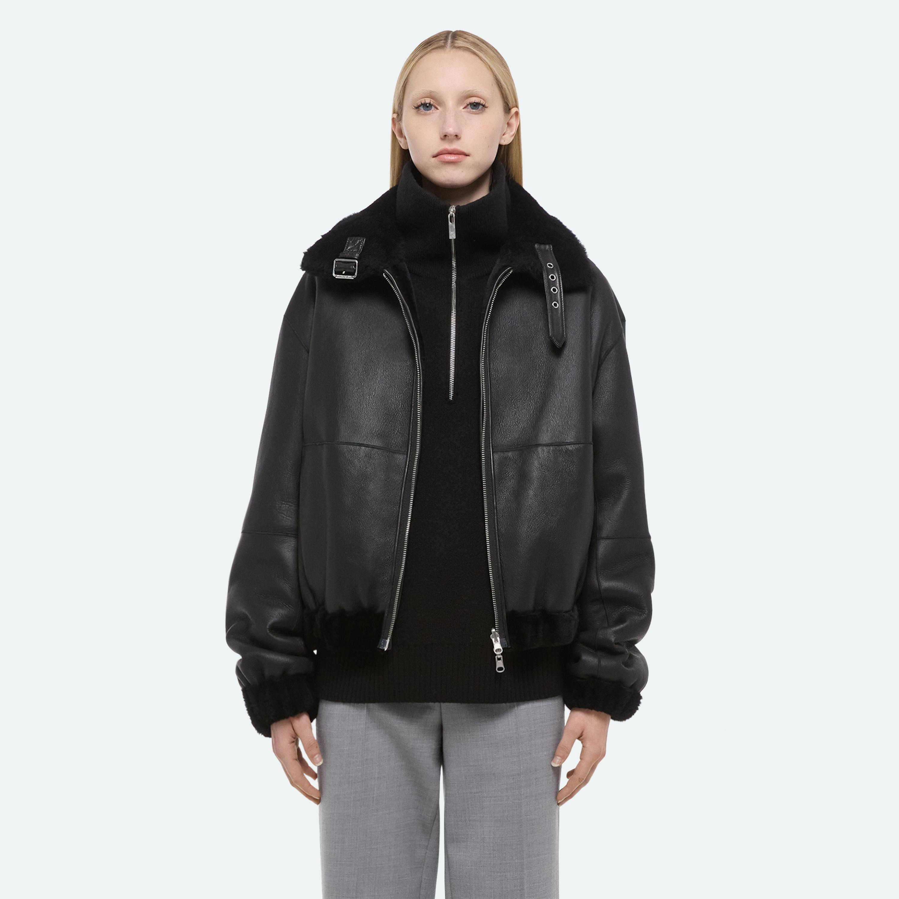 SHEARLING BOMBER - 4