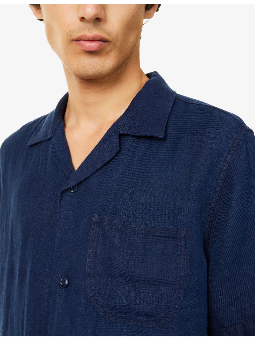 Linen Short-Sleeve Safari Shirt - 5