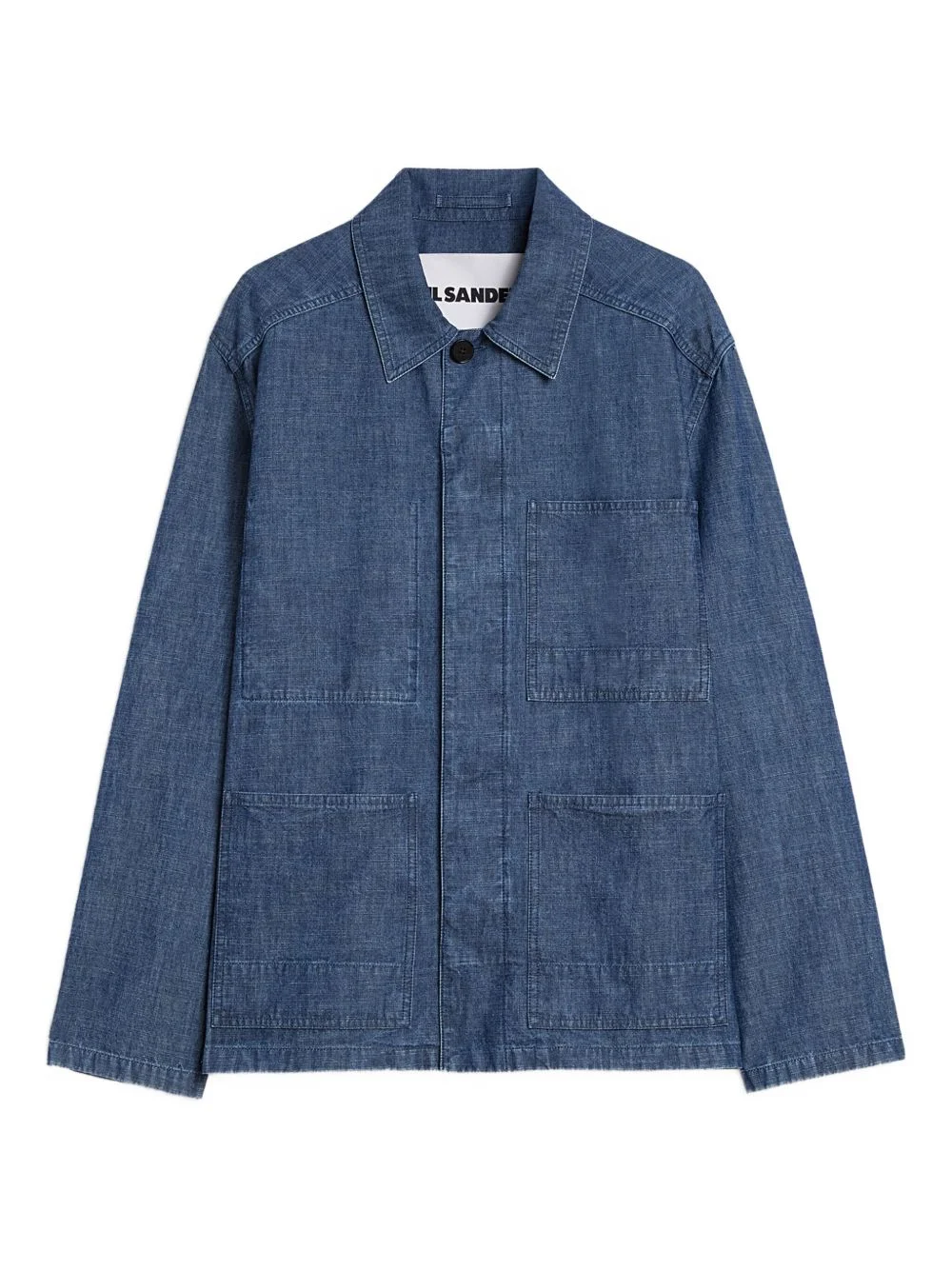 patch-pocket chambray overshirt - 1