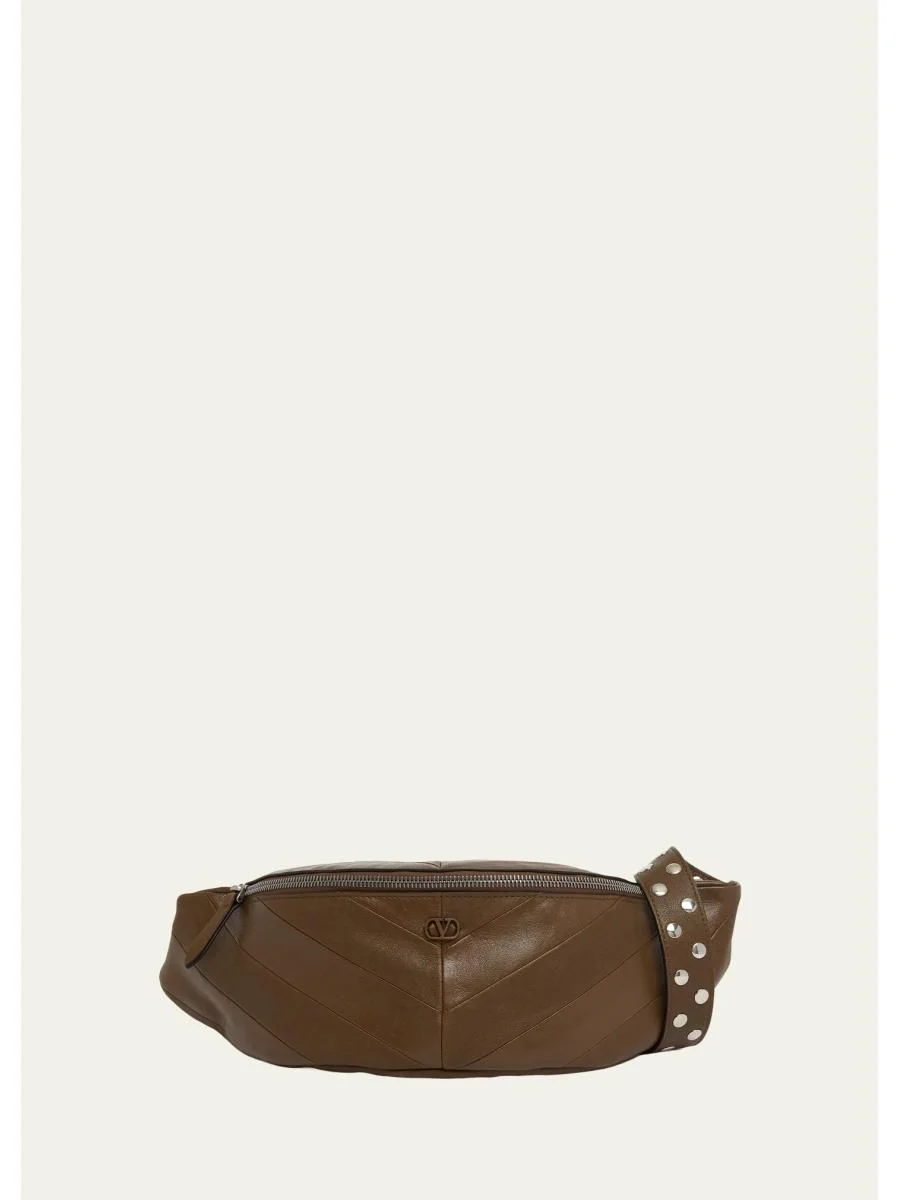 Men's VLogo Leather Belt Bag - 1
