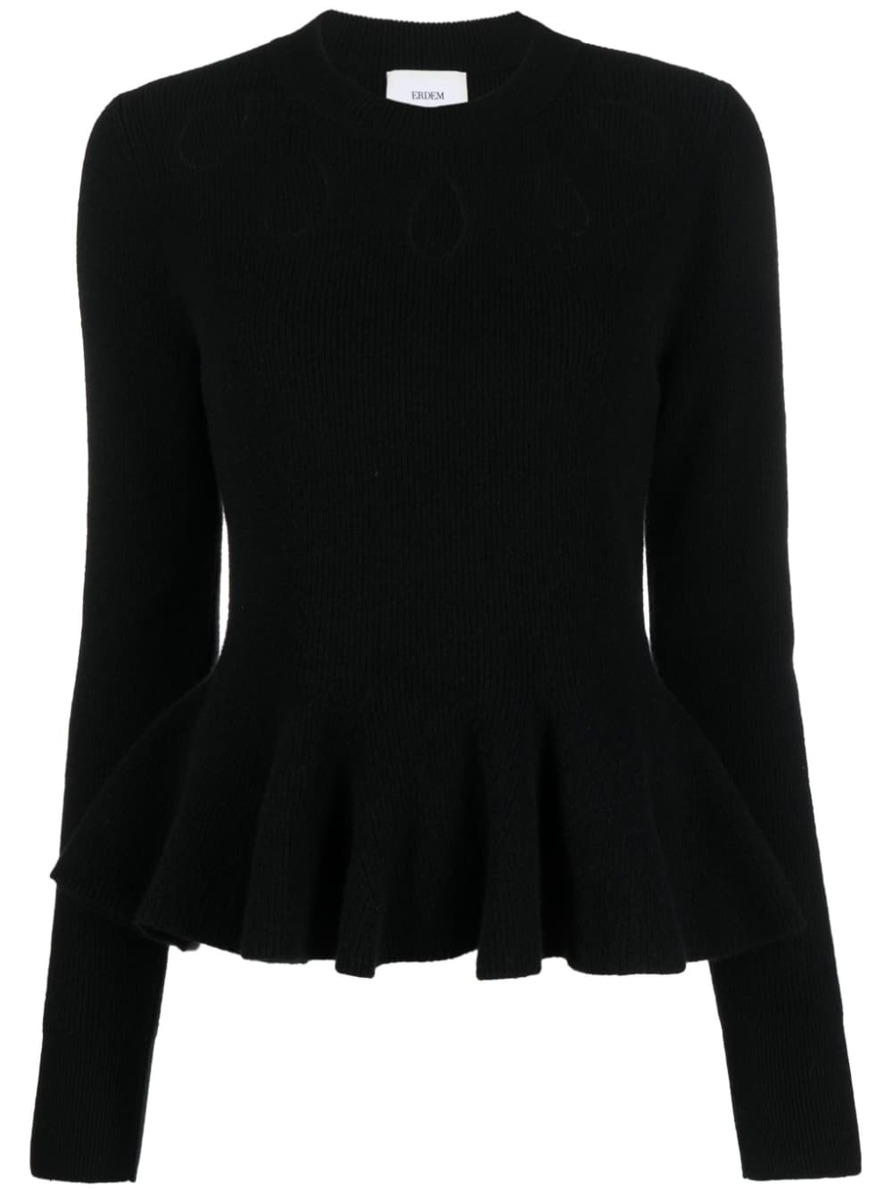 cut-out-detailing wool jumper - 1