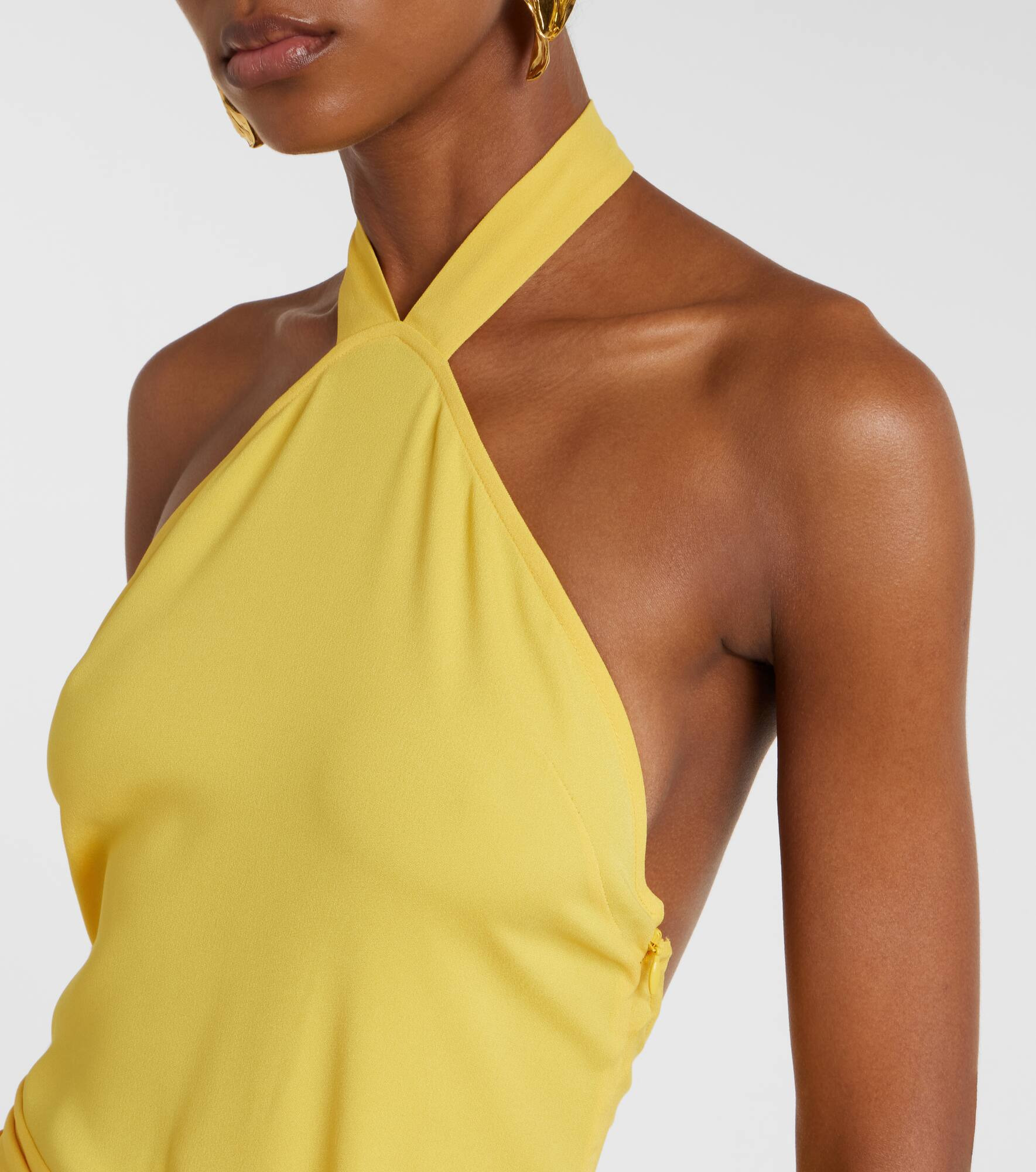 Meteora open-back crêpe cady gown - 4