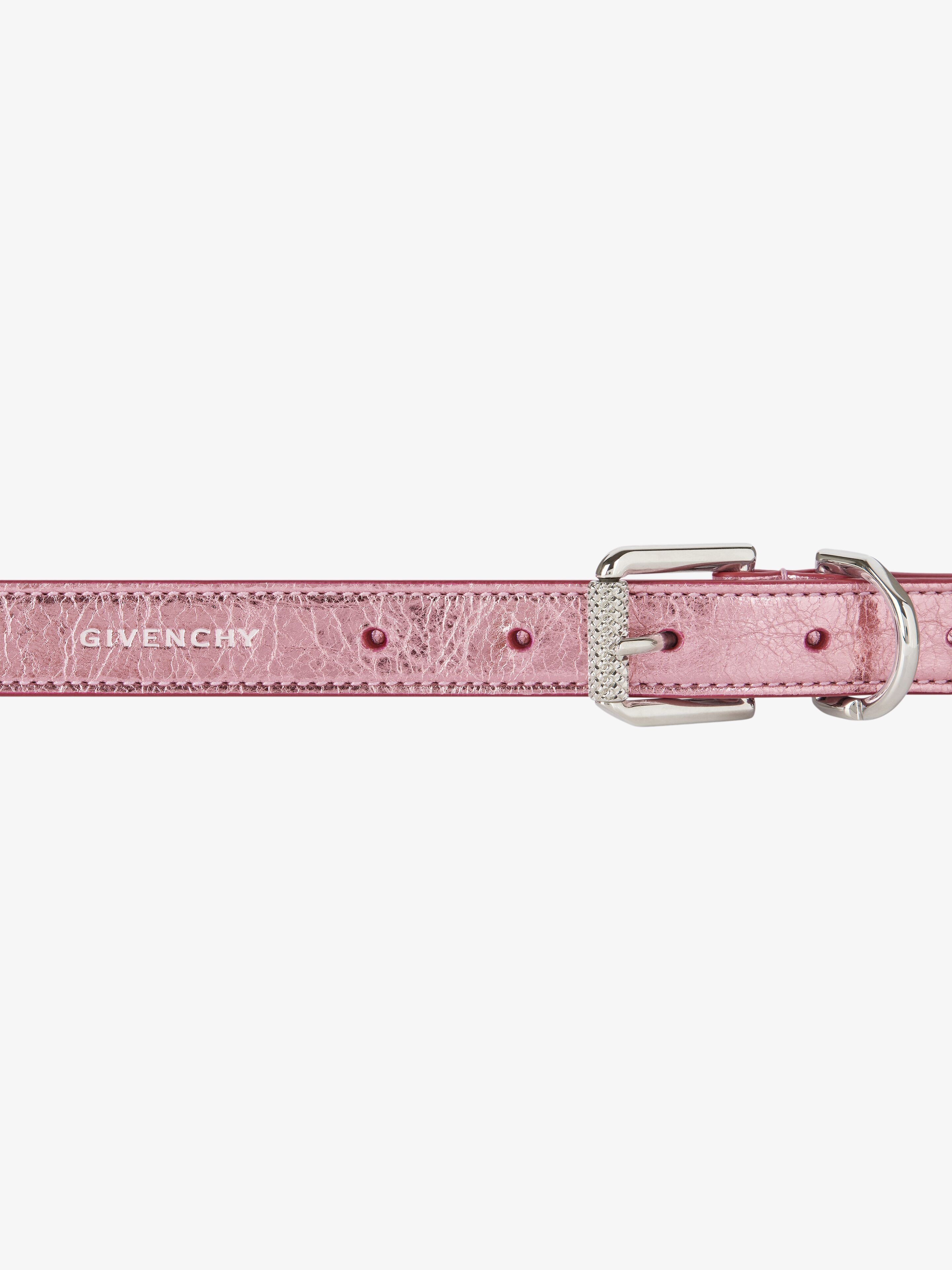 VOYOU BELT IN LAMINATED LEATHER - 2