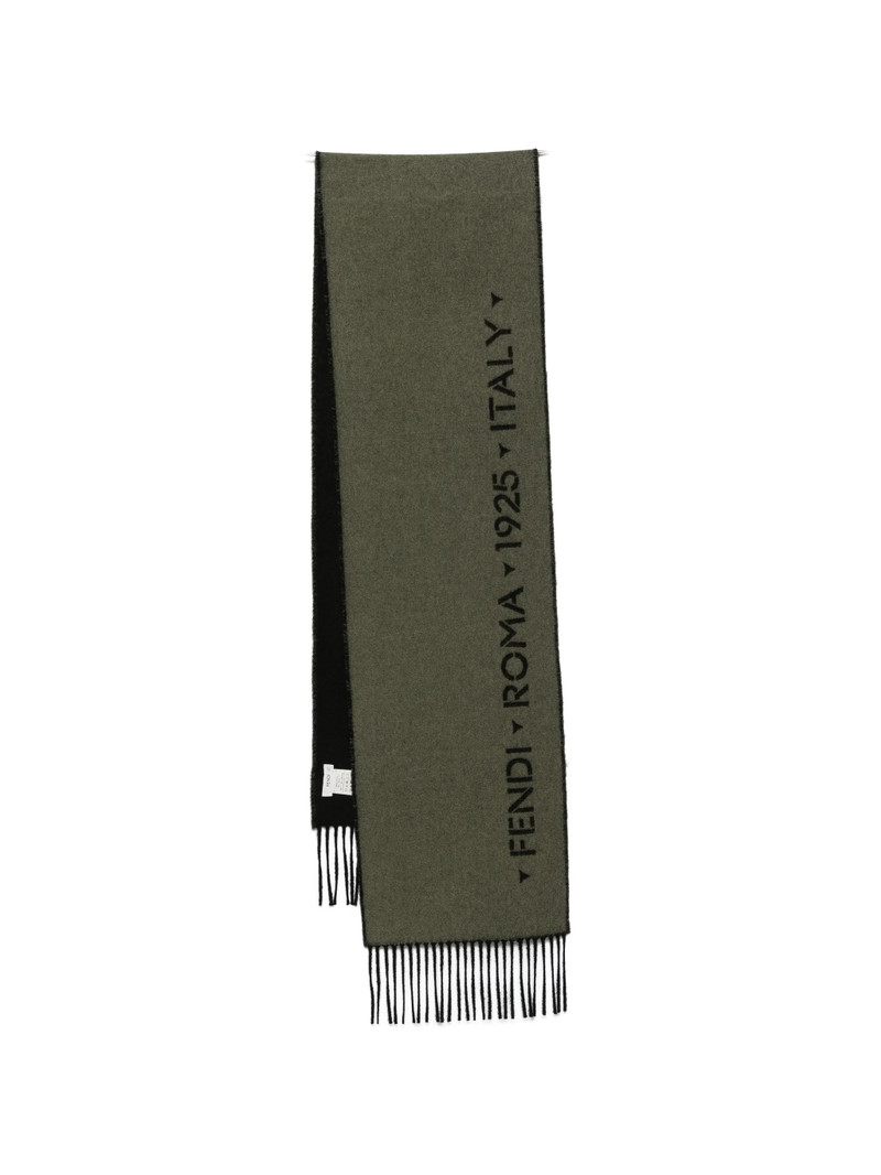 Fendi Logo-print Fringed Scarf 1