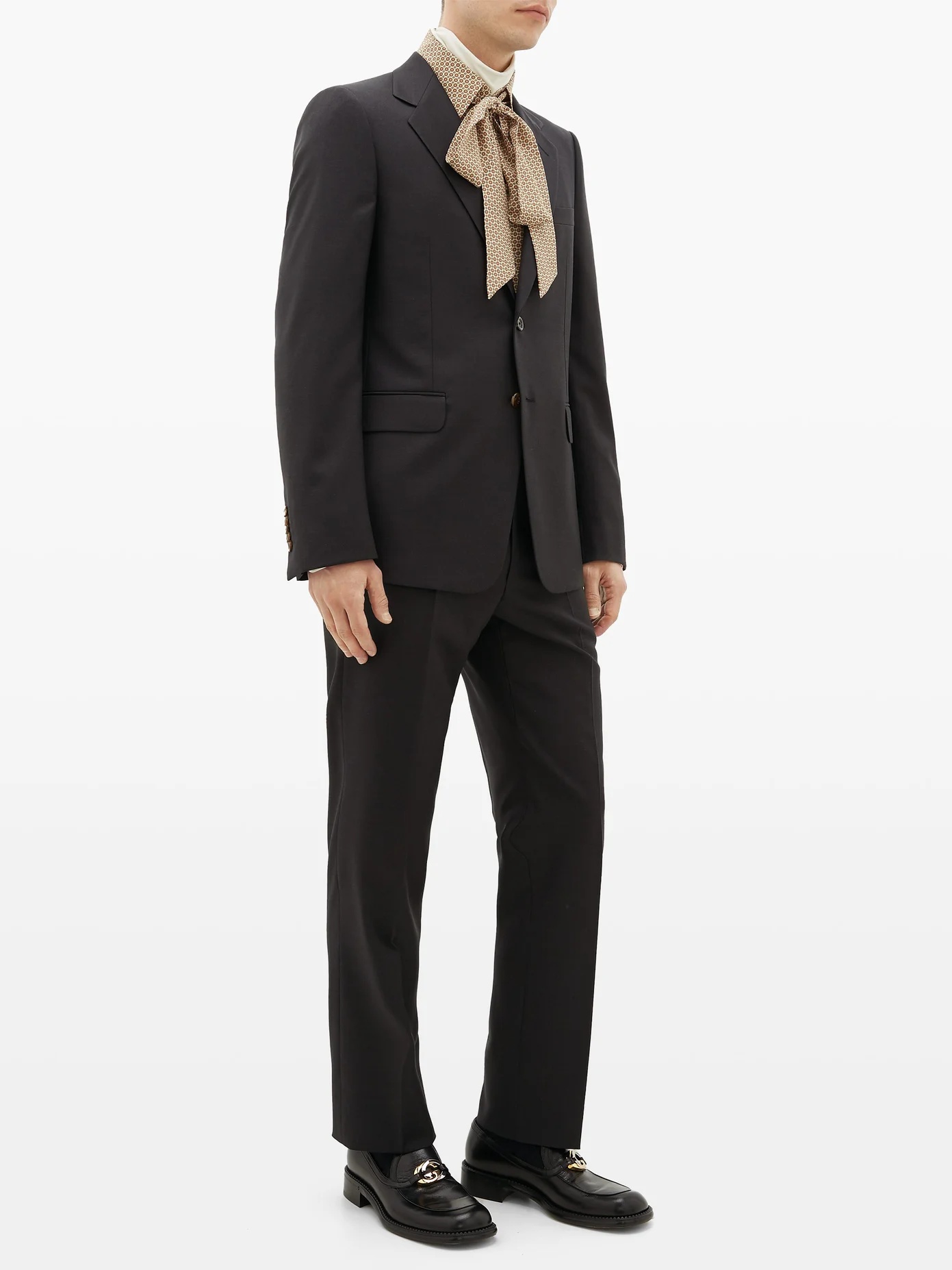 London single-breasted wool-blend suit - 2