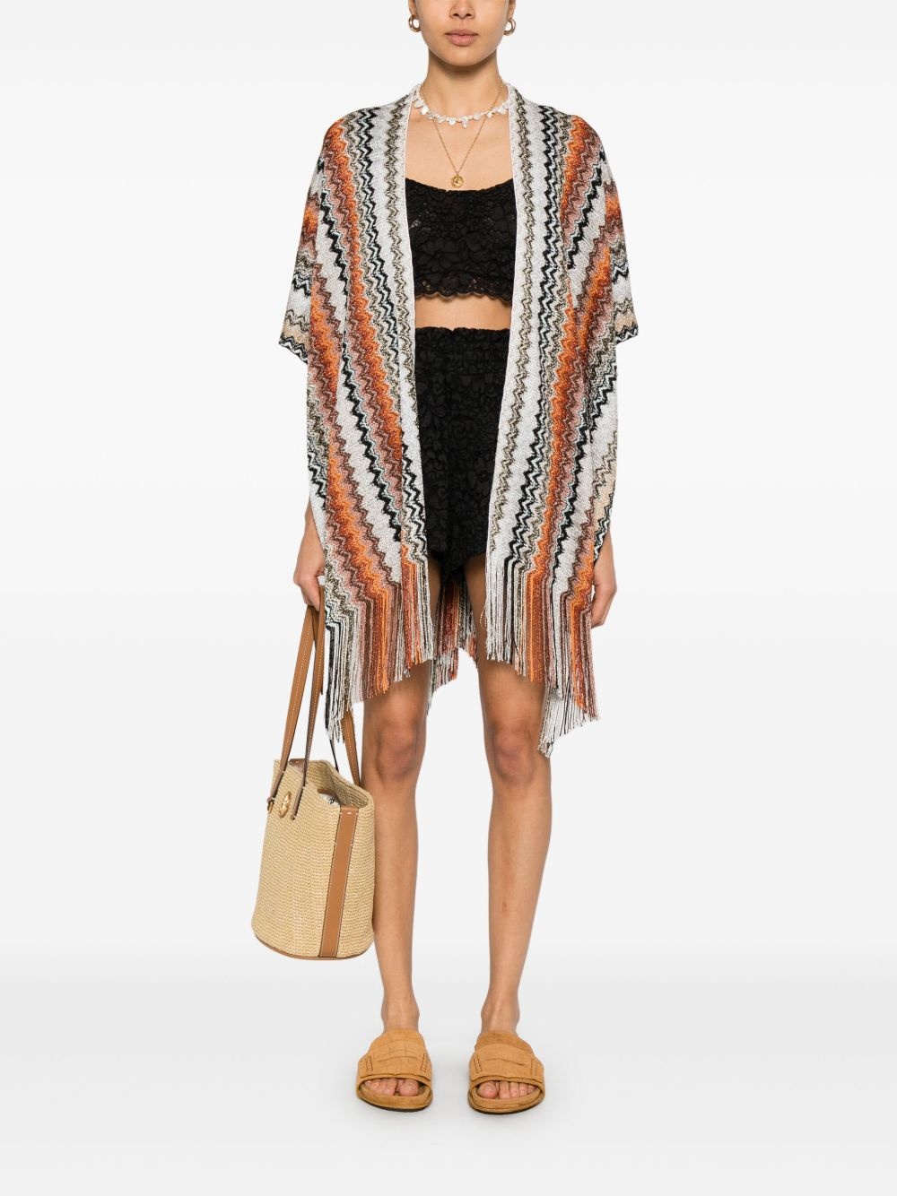 zigzag-pattern cape - 2