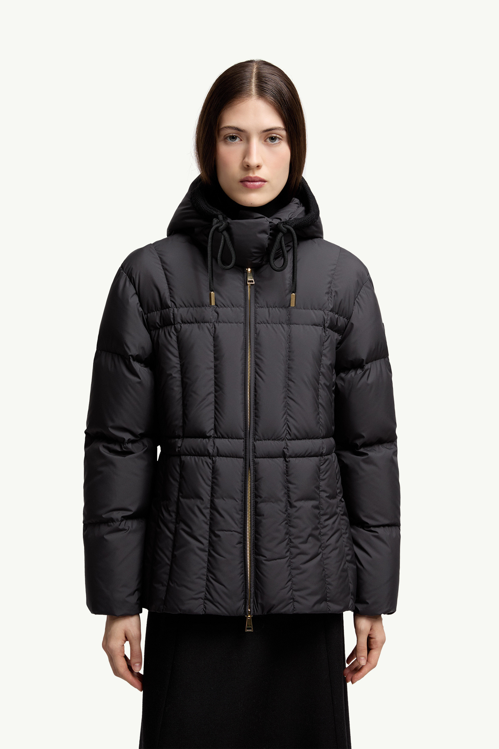 Estom Vertical-Quilted Hooded Short Down Jacket - 3