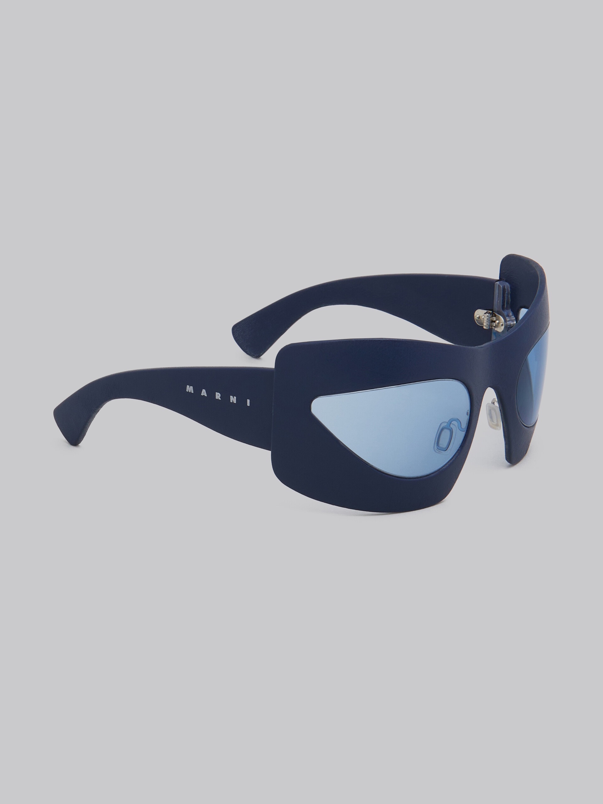 KARAKUM BLACK LEATHER SUNGLASSES - 3